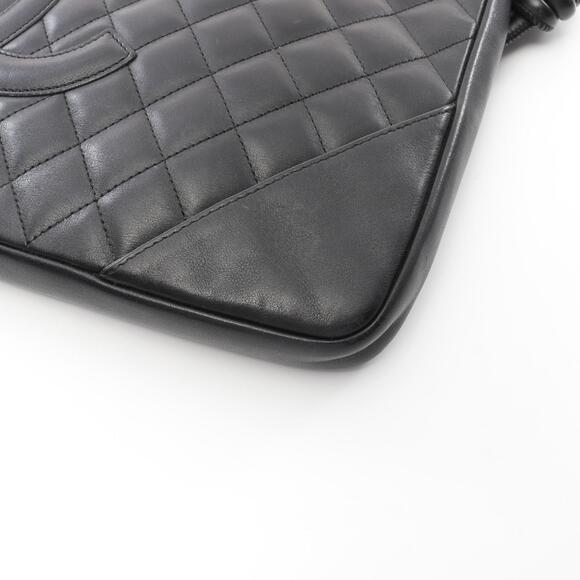 CHANEL Cambon Shoulder Bag Leather Black - Picture 6 of 8